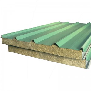 Sound Absorbing Fireproof Rockwool Sandwich Wall Panel Acoustic Rock Wool Sandwich Panels