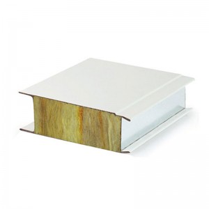 Sound Absorbing Fireproof Rockwool Sandwich Wall Panel Acoustic Rock Wool Sandwich Panels